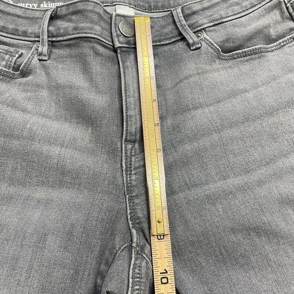 Loft Outlet Women's Sz 8 Curvy Skinny Grey Wash Jean Tapered Stretch Cotton Blnd - Picture 7 of 12